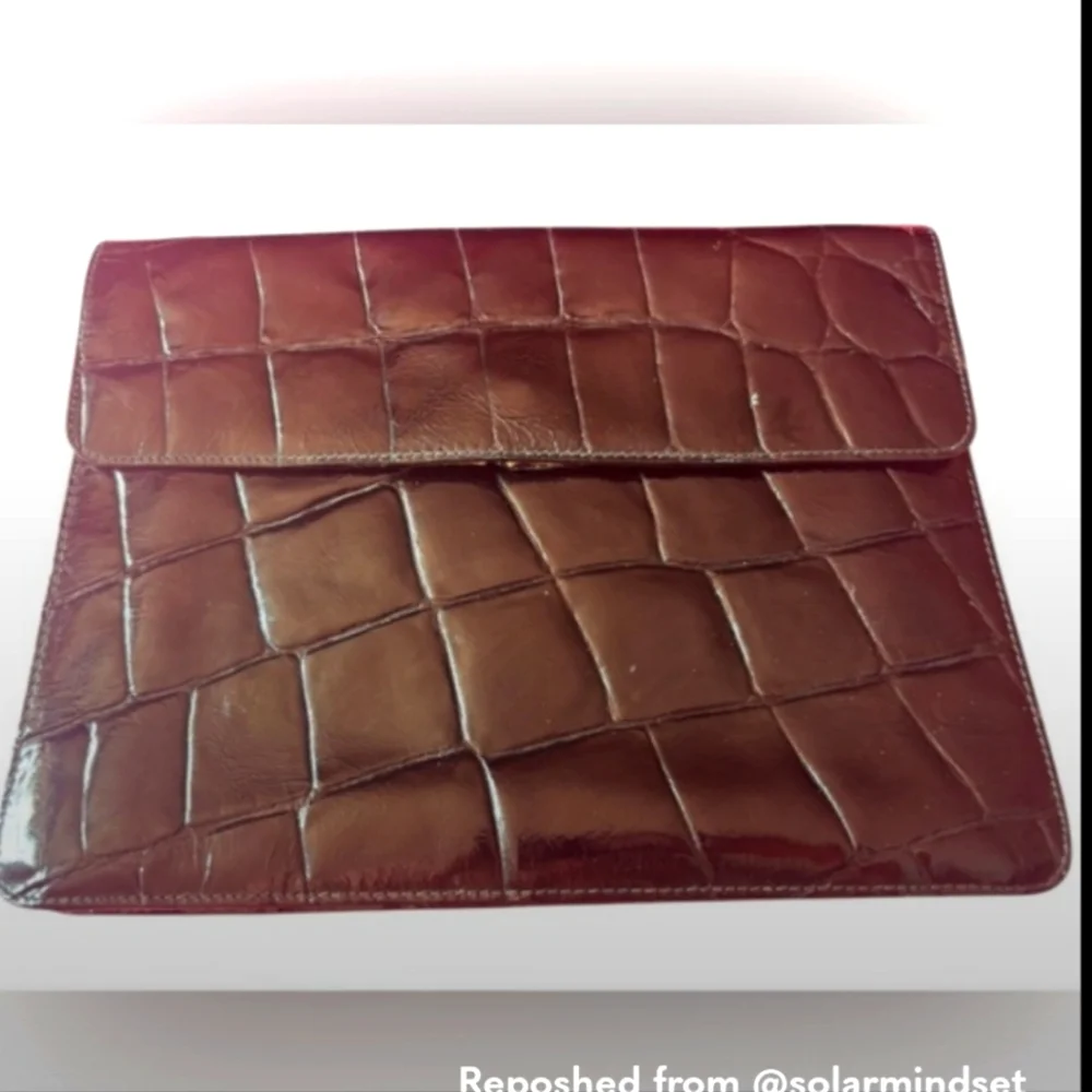 Furla Croc Embossed Clutch - Picture 11 of 11